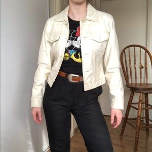 White leather jacket